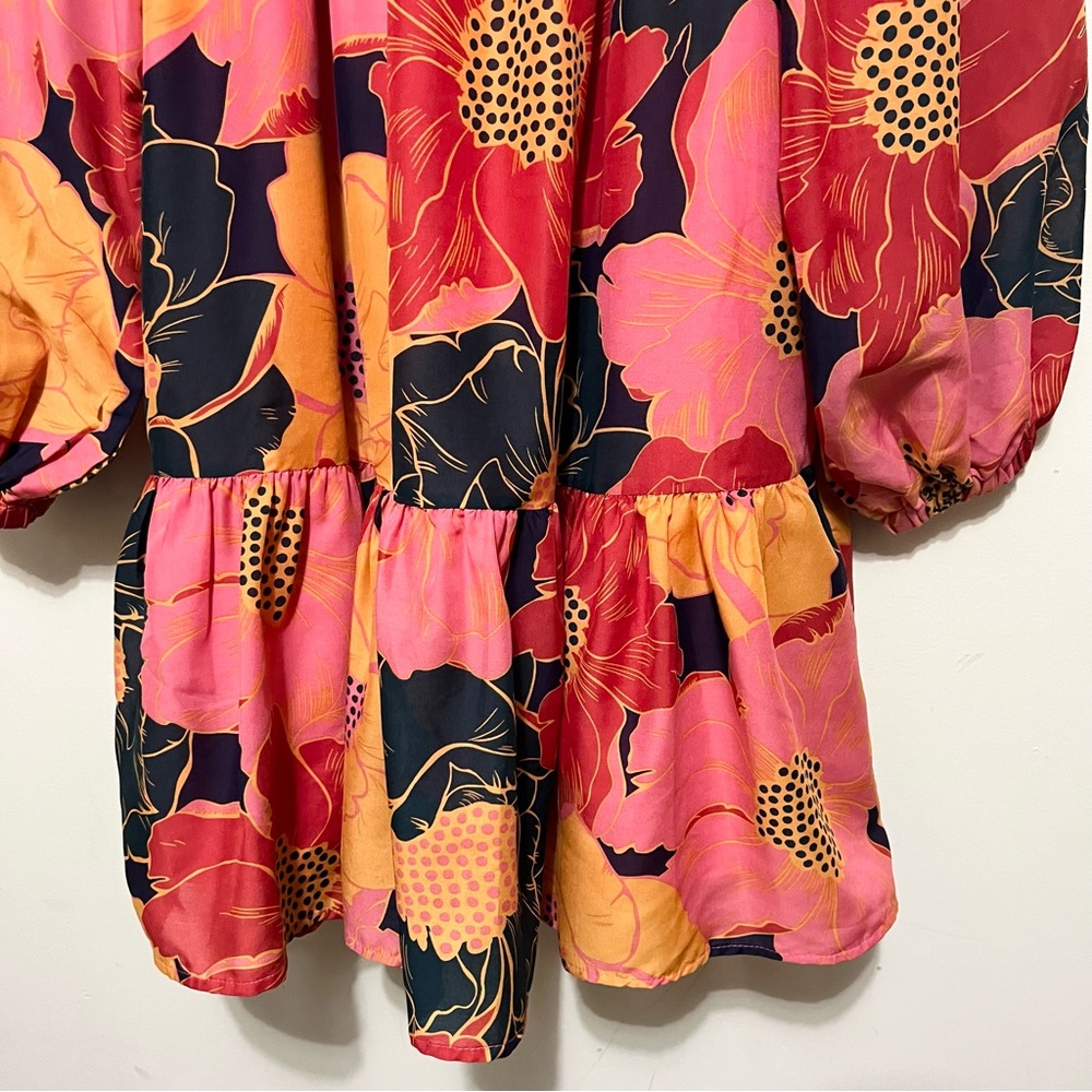 J Marie Floral Smocked Neck Dress - Picture 6 of 9